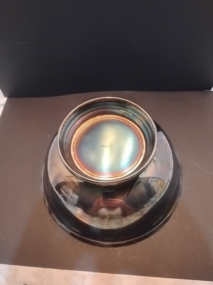 Vintage Higbee's 8" Silverplate Footed Bowl with Original Box