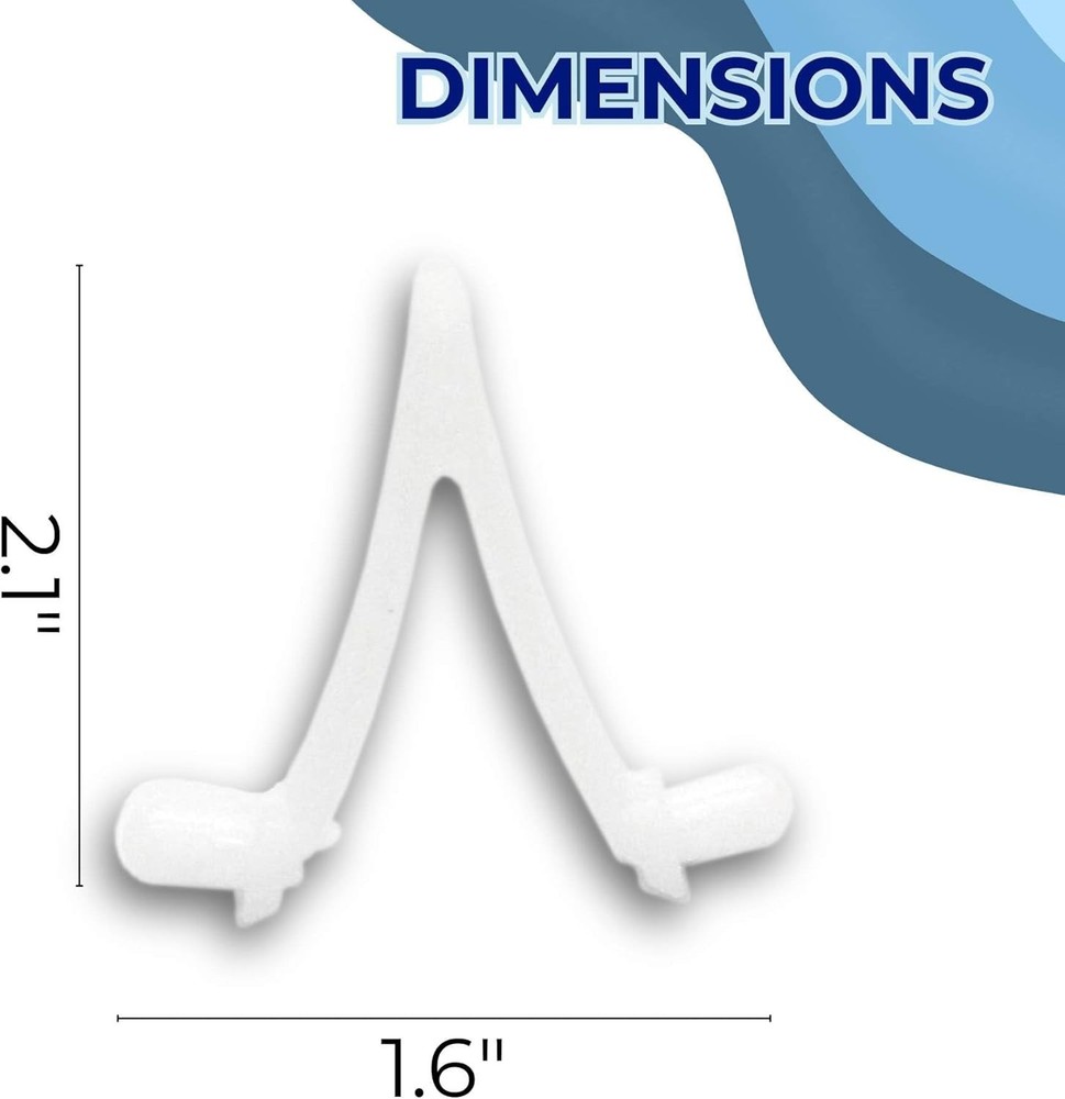 6 Durable V-Clips for Standard Pool Poles - Easy Replacement for Clean Tools