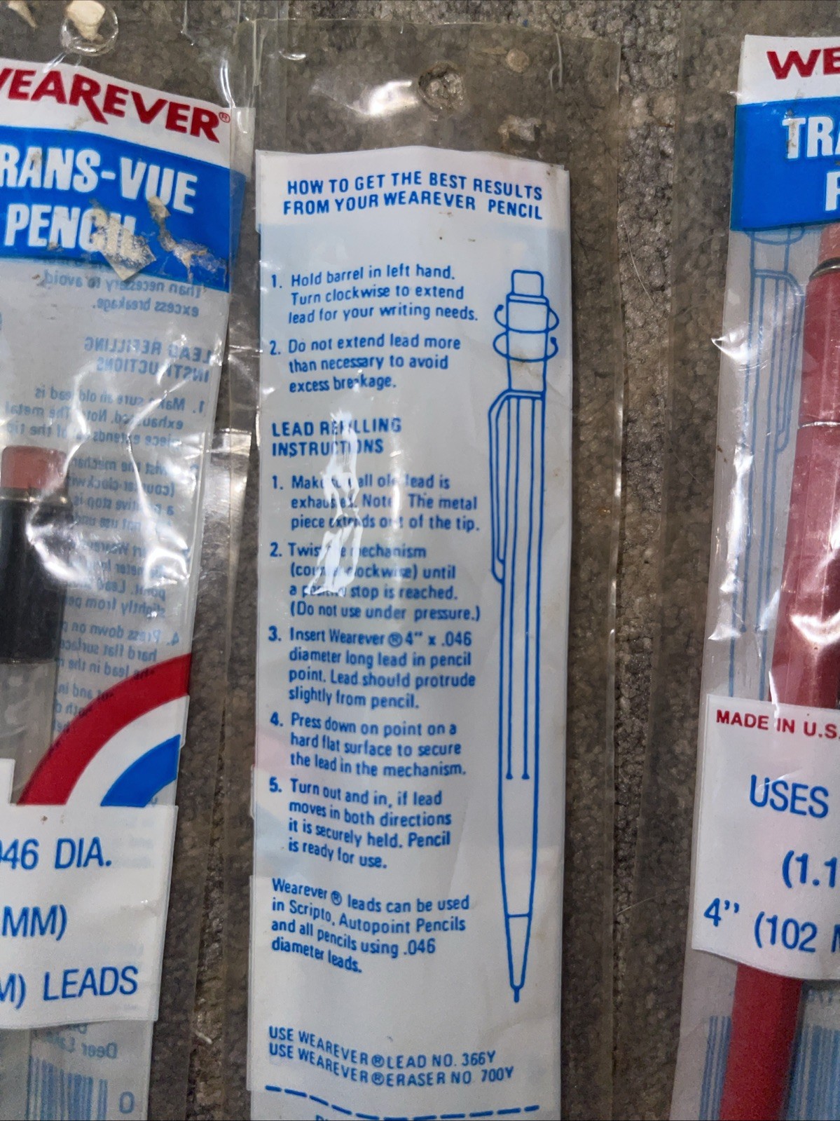 Lot Of 6 Vintage Wearever TransVue Swirl ~ All NOS