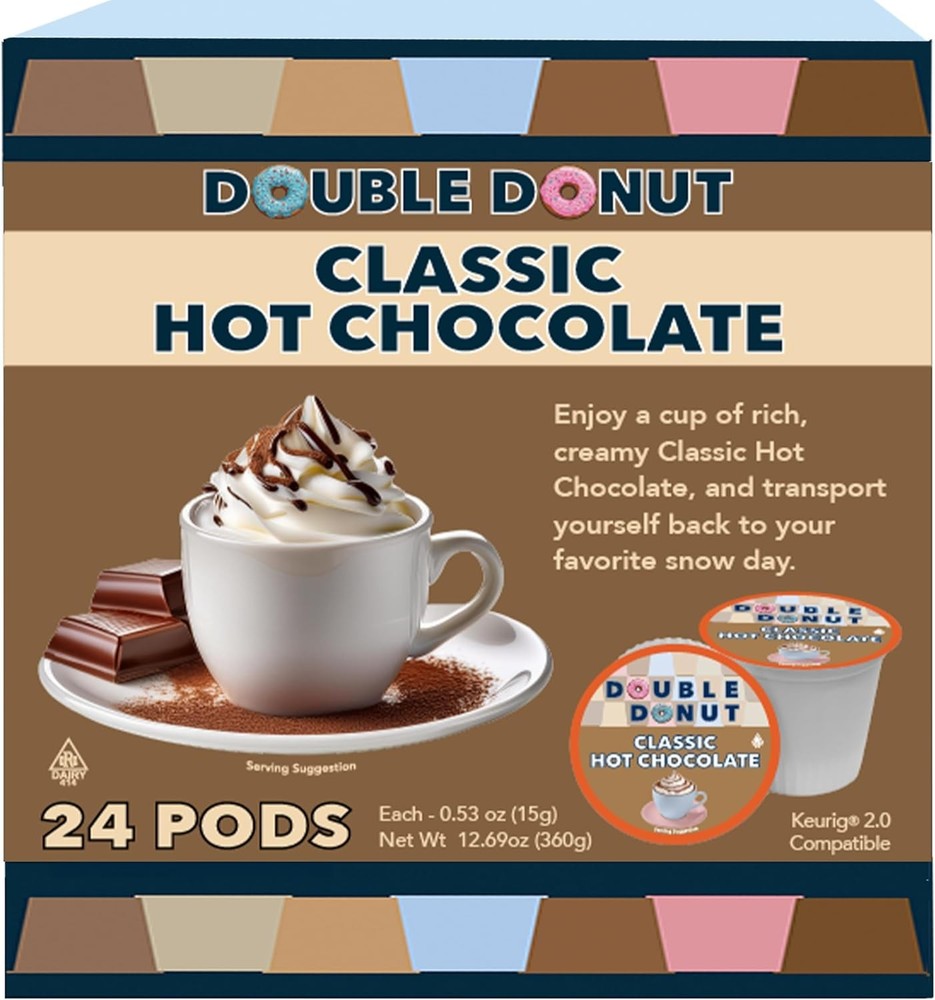 Hot Chocolate Pods for  K Cups Brewers, Single