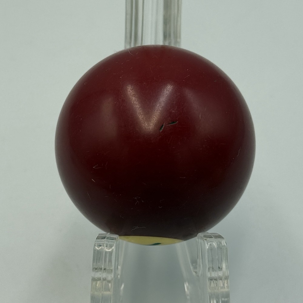 Vintage No. 7 Solid Red Pool Ball – 2” Billiard Replacement