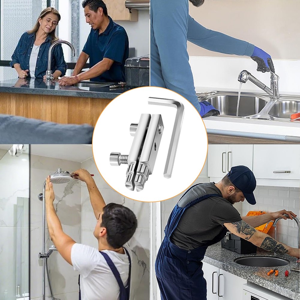 2x 1/2" 3/4" Broken Pipe Extractor Adjustable Faucet Valve Thread Remover Tool