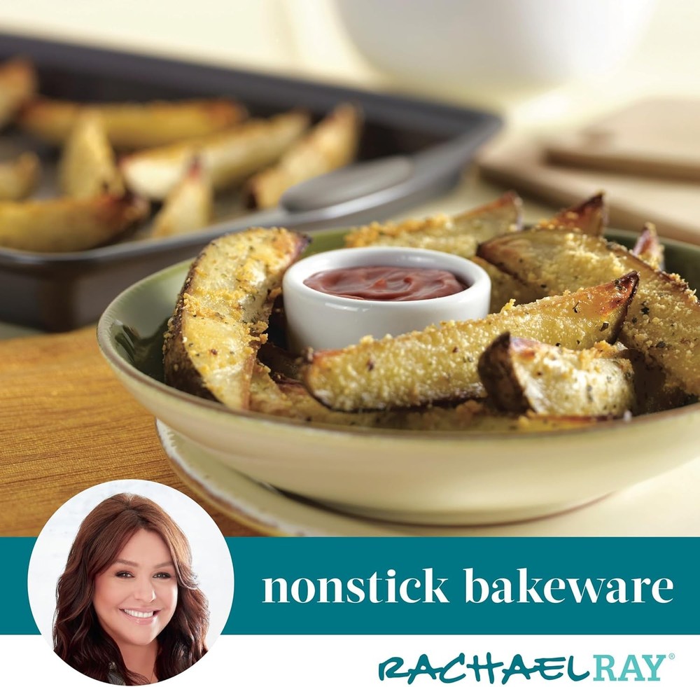 Nonstick Bakeware Set W/ Grips Nonstick Cookie Sheets / Baking Sheets 3 Piece