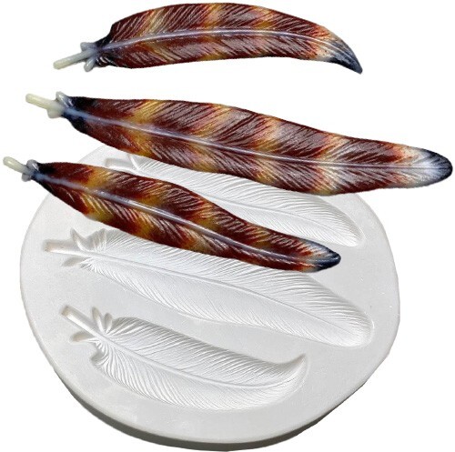 3 Feathers Casting Glass Fusing Kiln Mold 9.75"