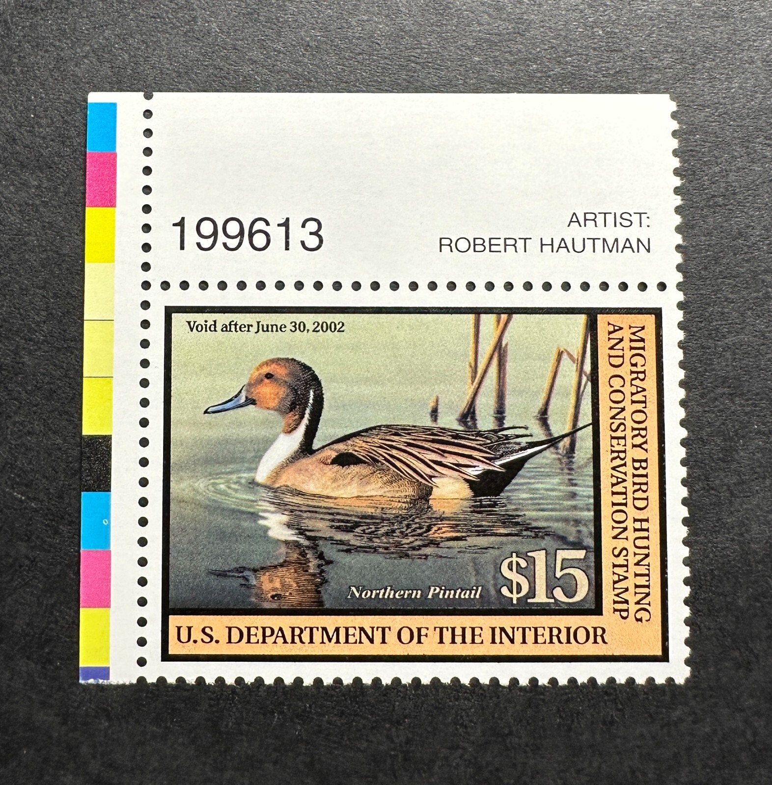 WTDstamps - #RW68 2001 Plate# - US Federal Duck Stamp - Mint OG NH