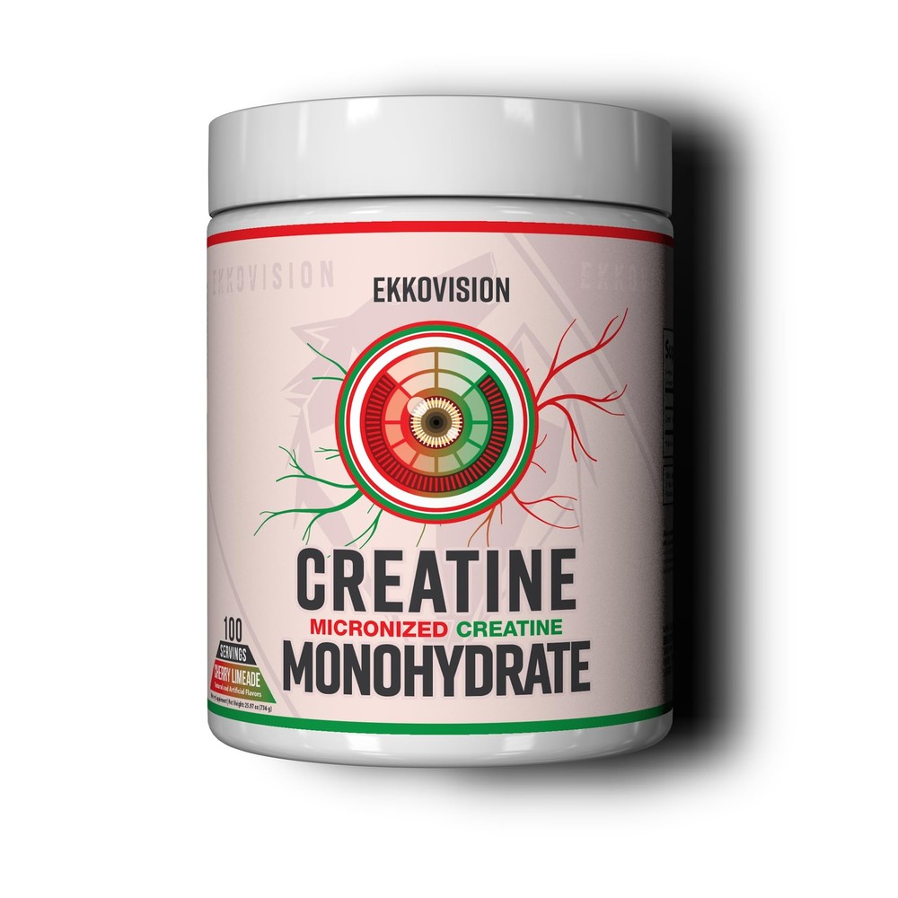 Ekkovision Creatine Monohydrate Powder, Micronized, Cherry Limeade, Pre Worko...