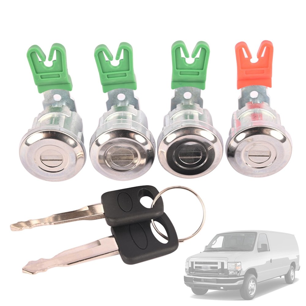 Door Lock Cylinder Set 97-18 Ford E150 E250 E350 Econoline