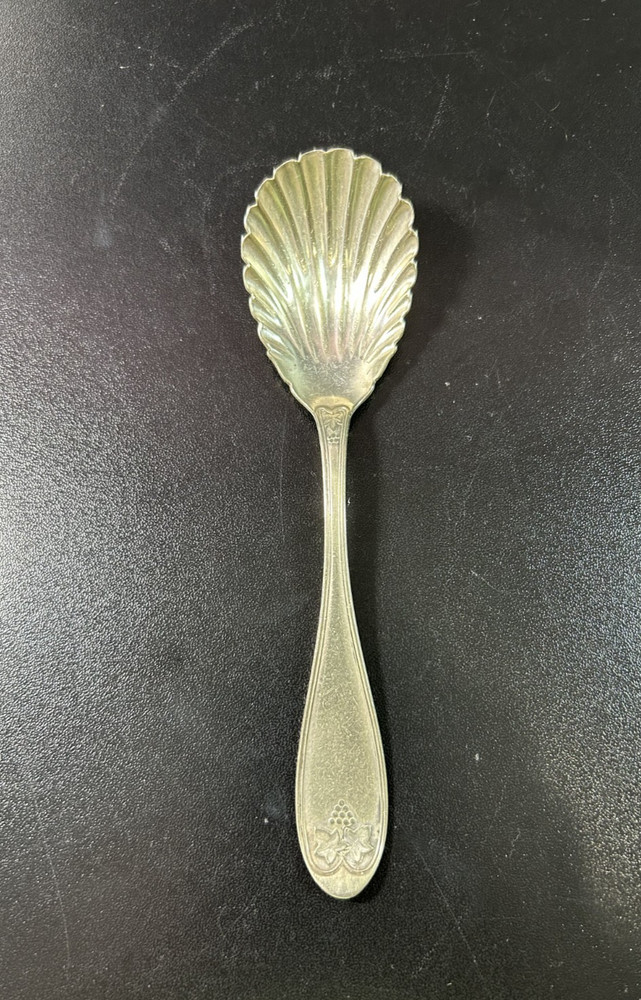 Rogers Bros A1 - Silver Plate Berry/Sugar Spoon, "Ivy", 6 1/4"