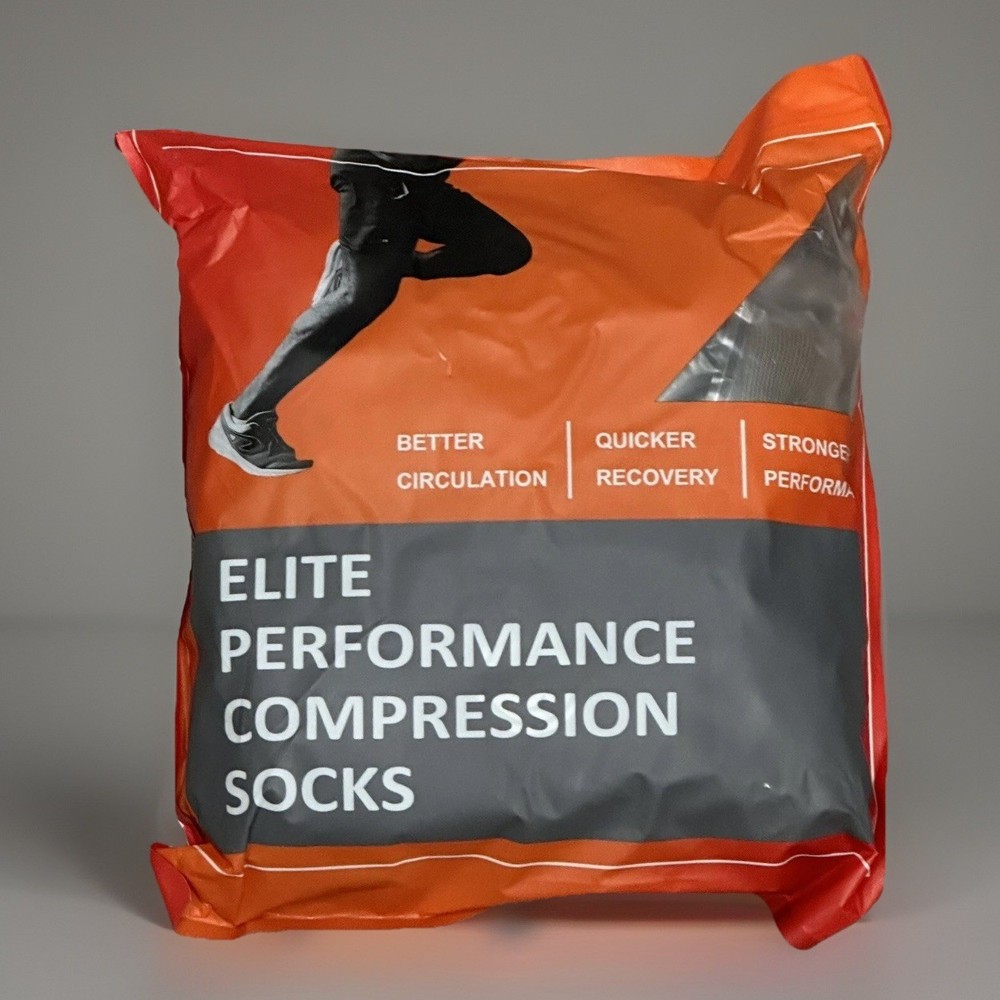Elite Performance Compression Socks Copper Black Small Medium (S/M)