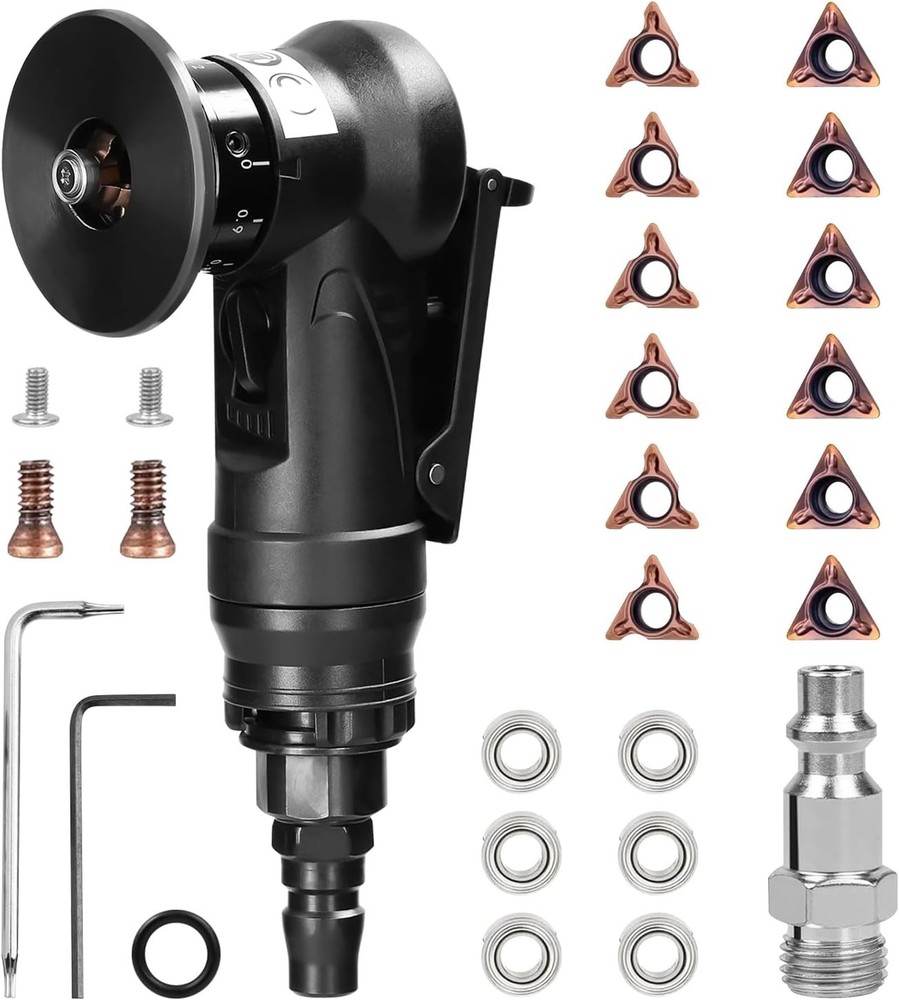 Tool Handheld, Mini Air-Powered Chamfering Machine Trimming, 45° Arc Corner w...