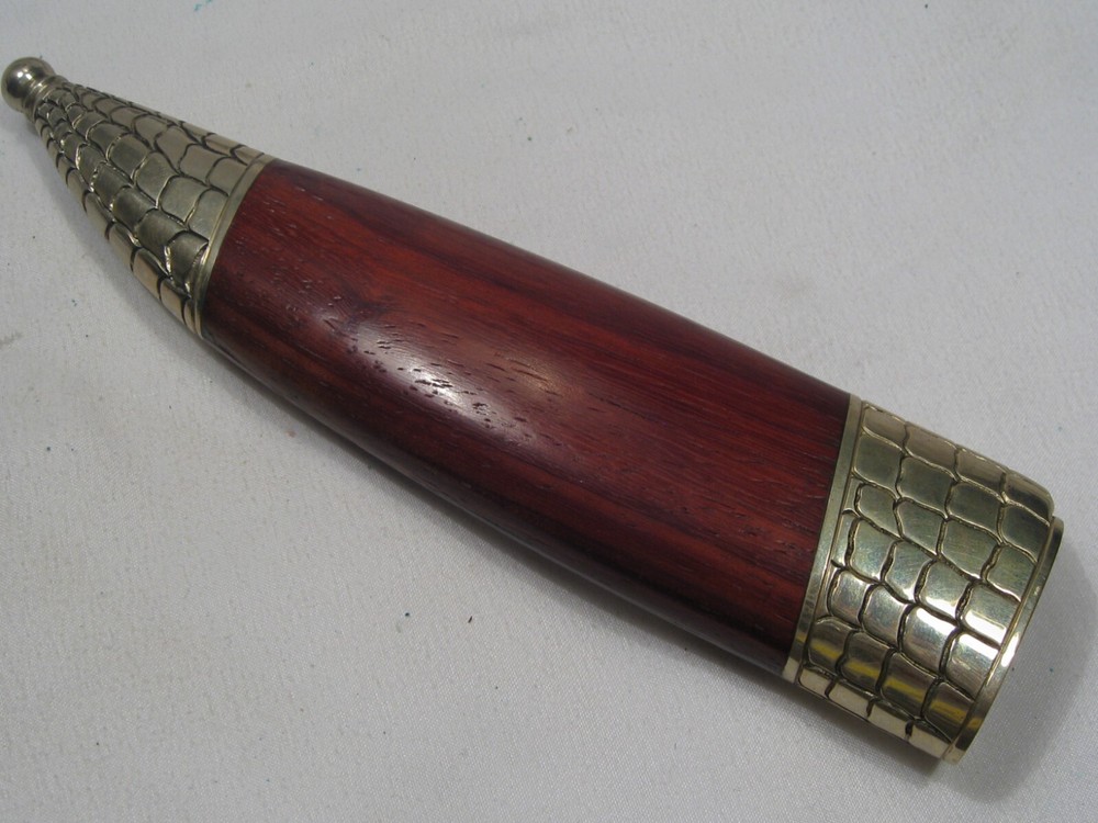 HEAVY Damascus Knife w/ Scabbard (Not Sharpened). #49