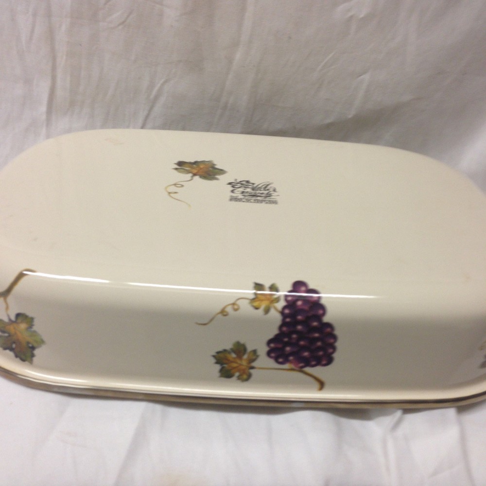 TABLETOPS VILLA GRANDE METAL RECTANGULAR PAN OR ROASTER 19" FRUIT BORDER