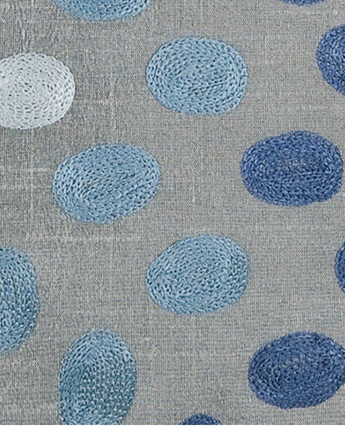 Rizzy Blue Dotted Gradient Bulbs Transitional Throw Pillow Circles