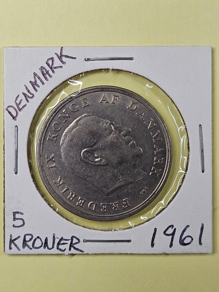 COINS - DENMARK - 5 KRONER 1961
