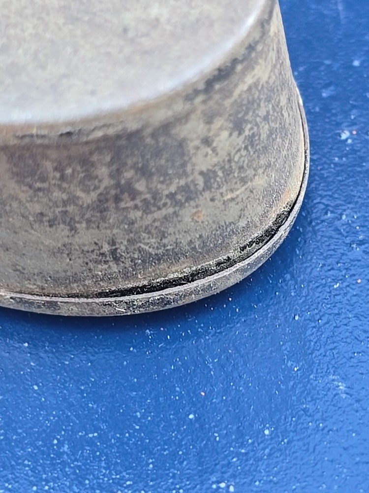 Primative Oval Tin Tobacco Snuff Box