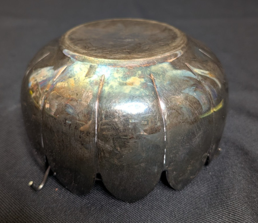 Vintage Leonard Silver plate Flower Frog Lotus Petal Floral Decoration Dip Set