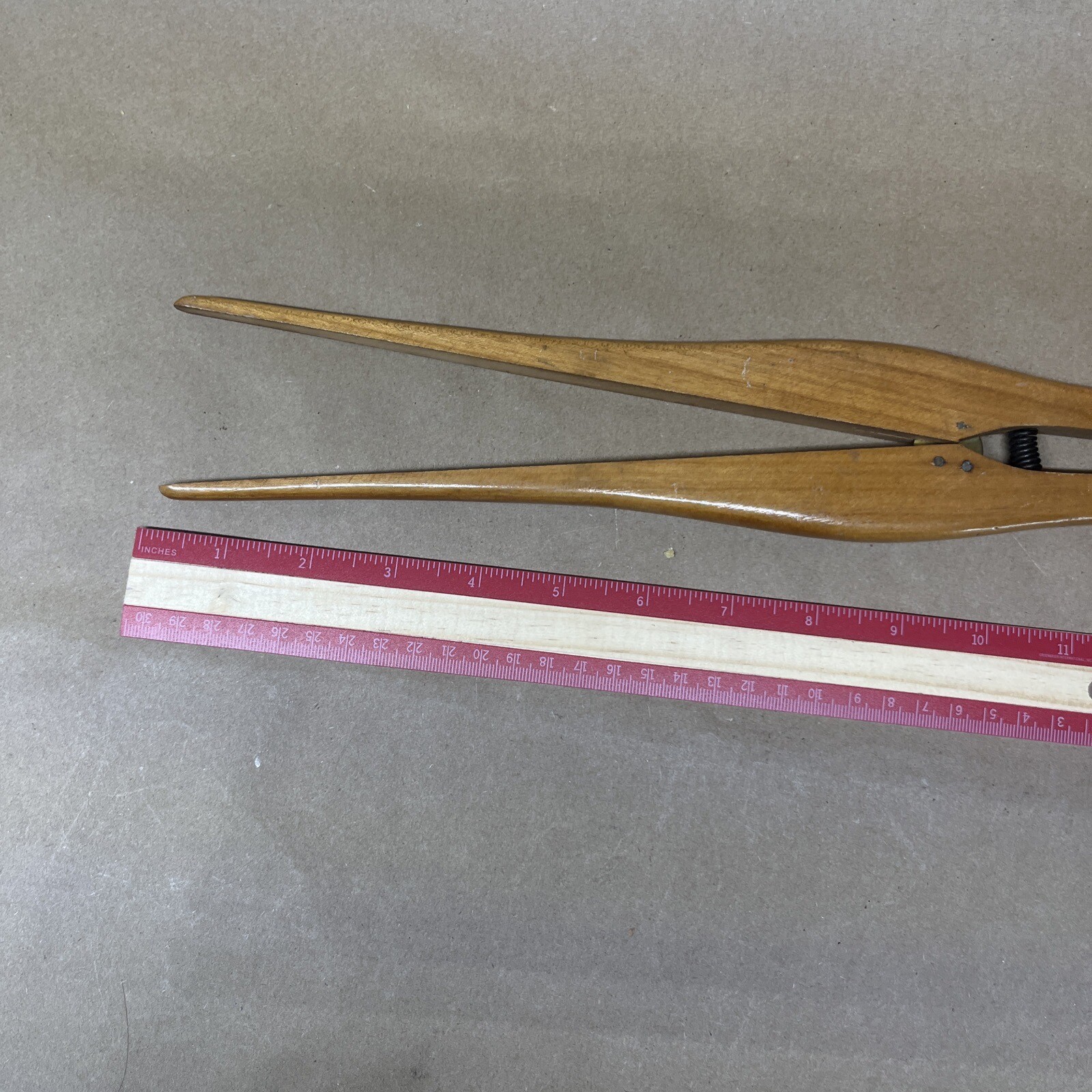 VINTAGE GLOVE STRETCHER • Wear Right, Wood With Metal Spring • 14”