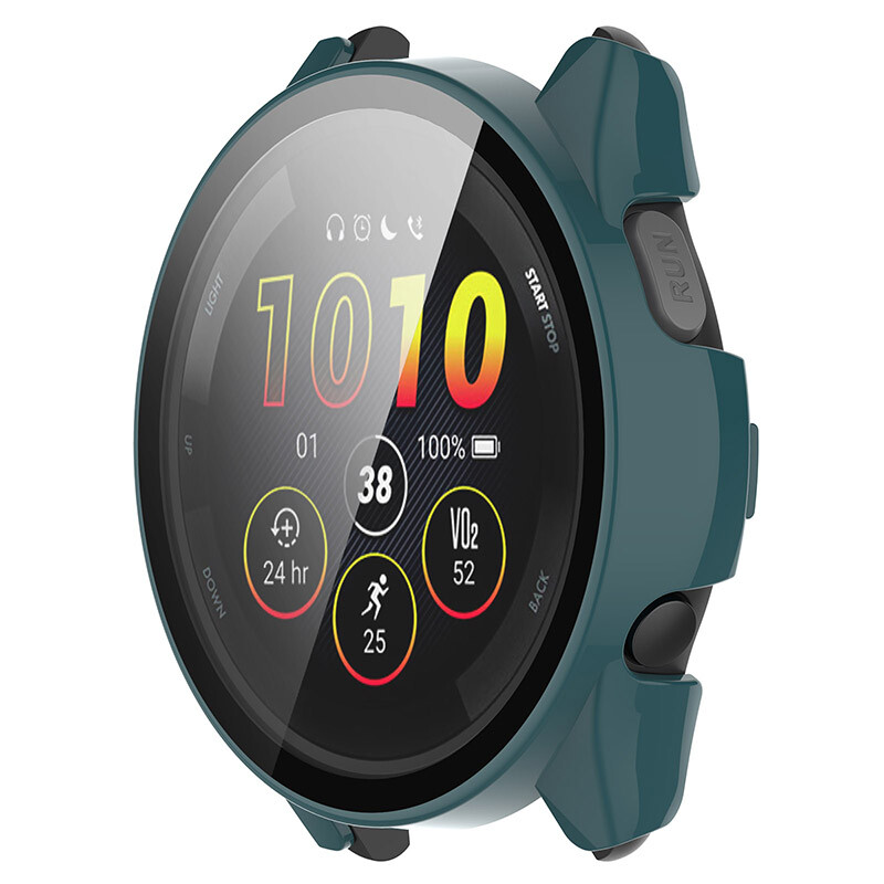 For Garmin Forerunner265 265S PC+Tempered Glass Screen Full Protector Case Cover