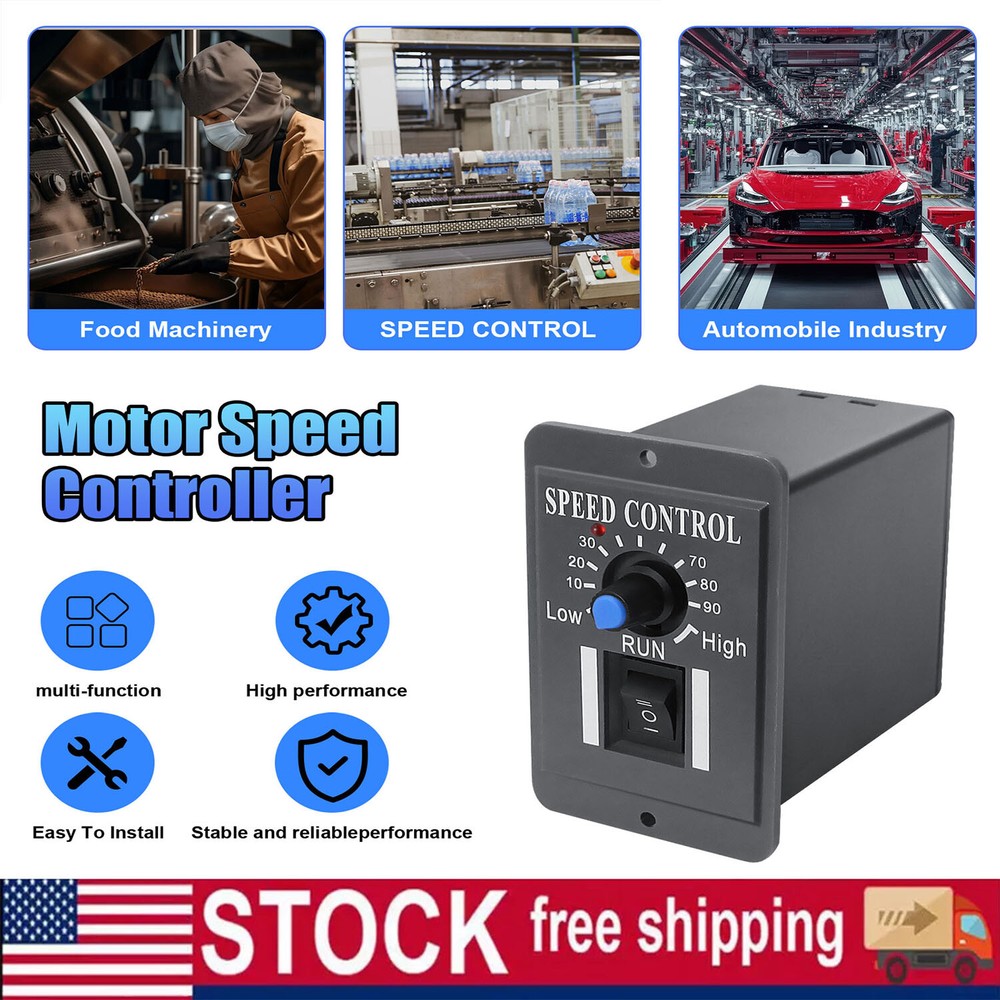 Easy Operations with Reversible Switch DC Motor Speed Controller 6A PWM 10-60V