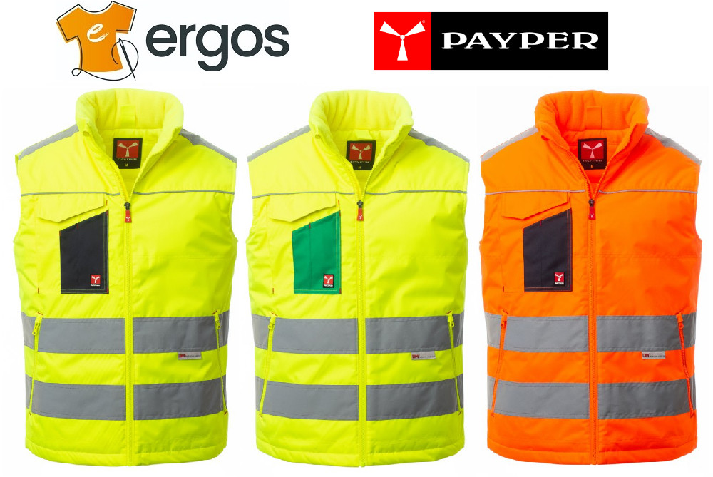 Payper TASK High Visibility Reflective Padded Fleece Collar Vest Jacket