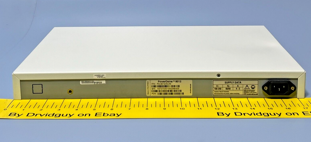 PowerDsine PD-8012ACM High-Power over Ethernet Network Switch; Securely Managed