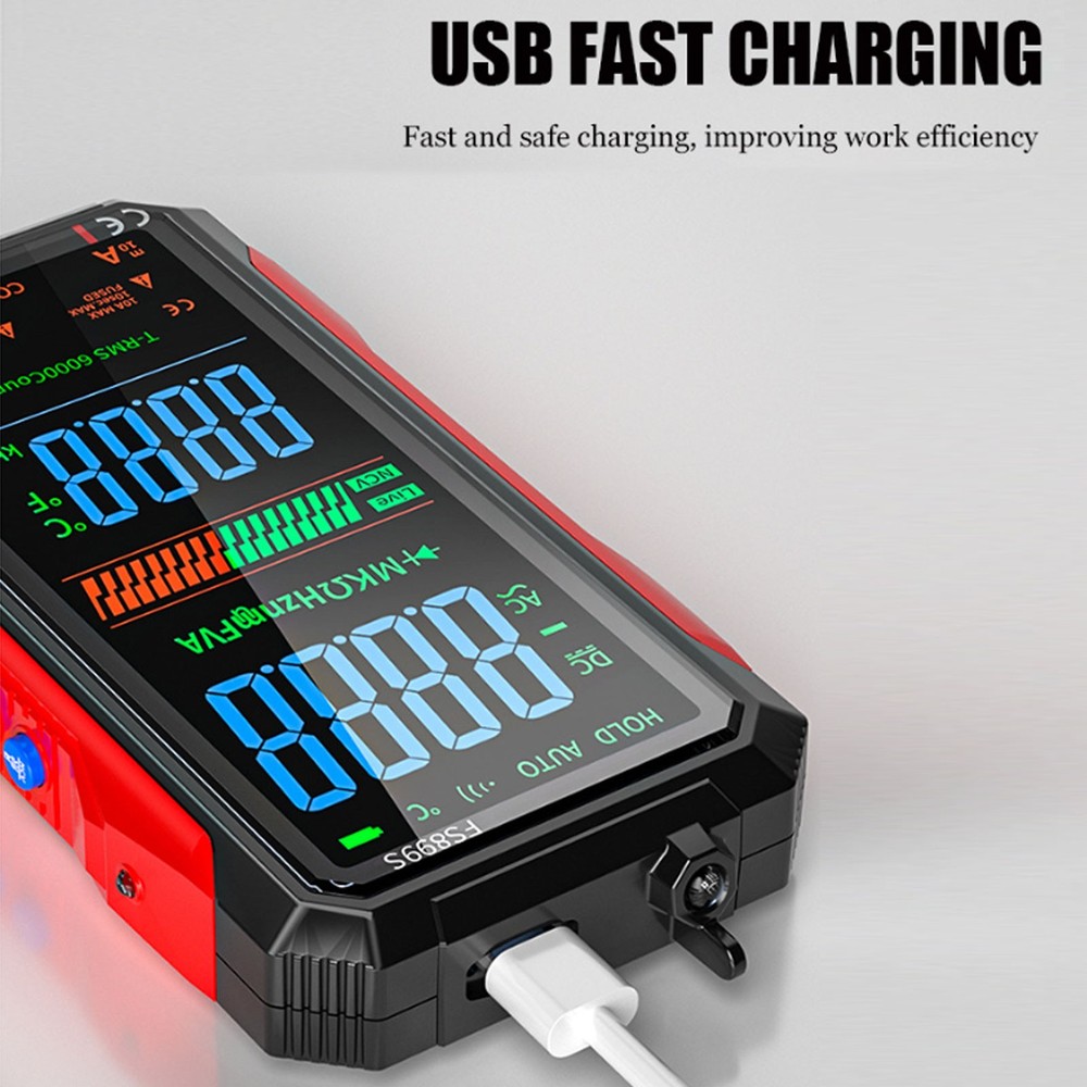 USB C Rechargeable Digital Multimeter for Electrical Testing with Large Display