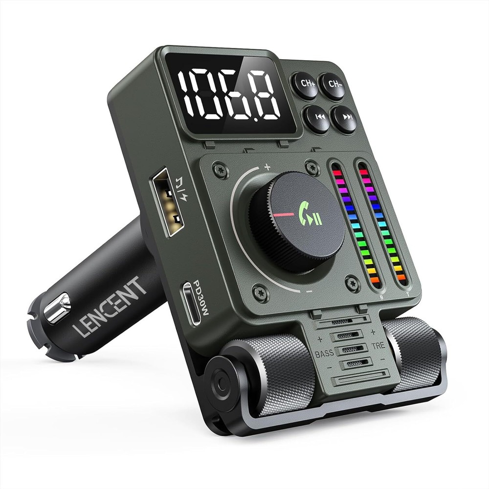 Transmisor De Audio Radio FM a Bluetooth 5.3 USB Receptor Para Carro Coche Auto