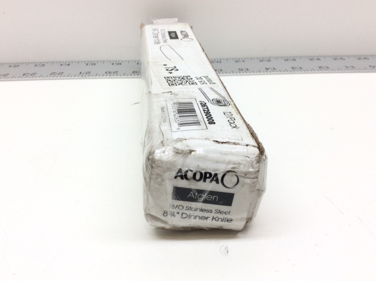 Acopa Atglen 18/0 Stainless Steel 8 3/4" Dinner Knife 12 Pack