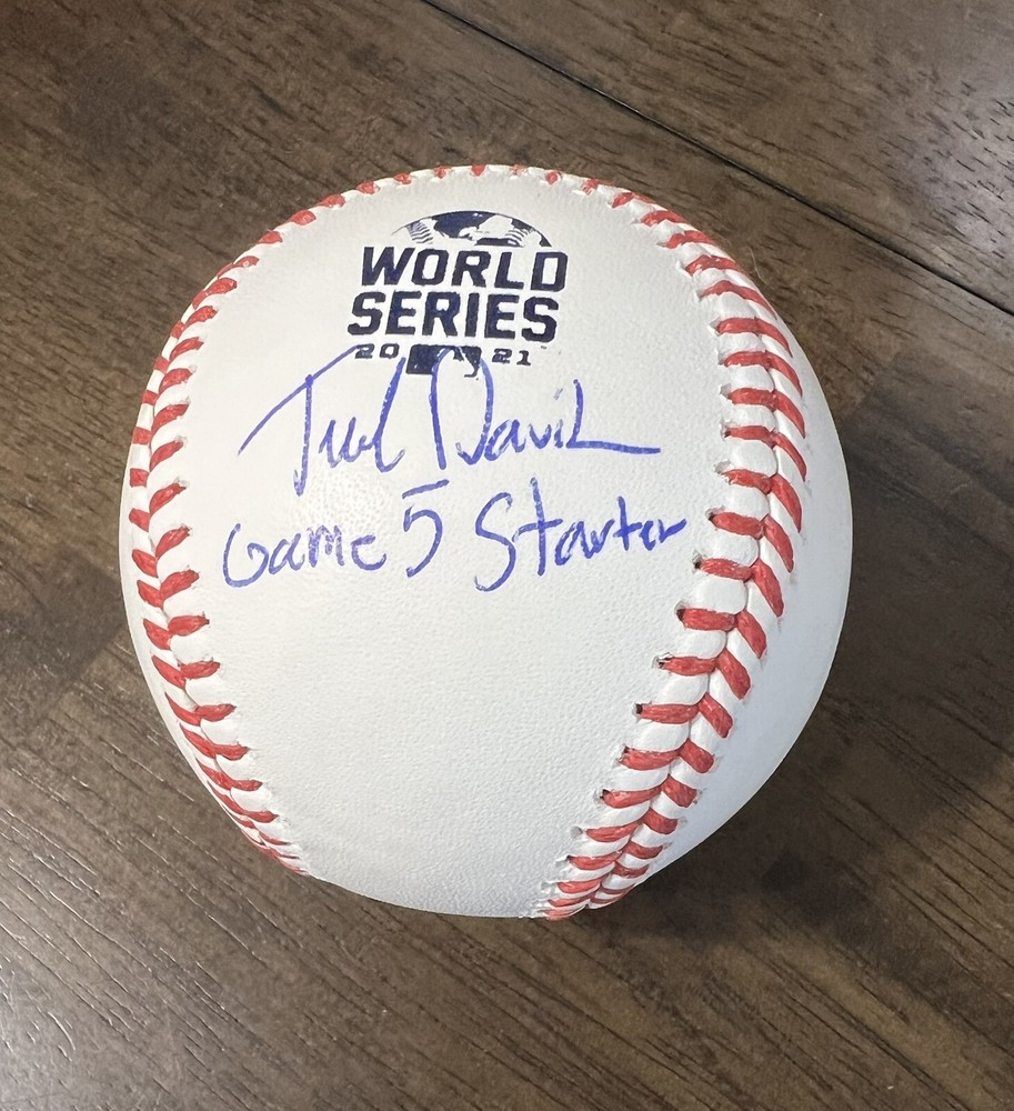 Tucker Davidson Game 5 Starter Signed World Series Baseball BAS!!
