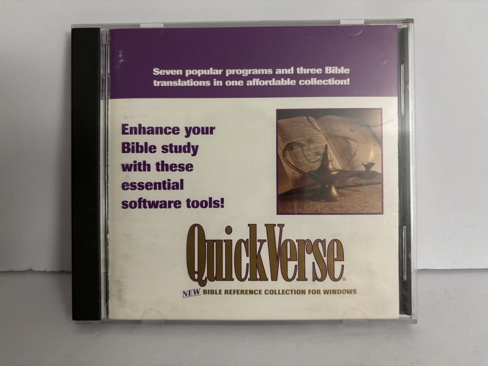QuickVerse 1995 Bible Study Software For Windows Parsons Tech - Near Mint Disc!