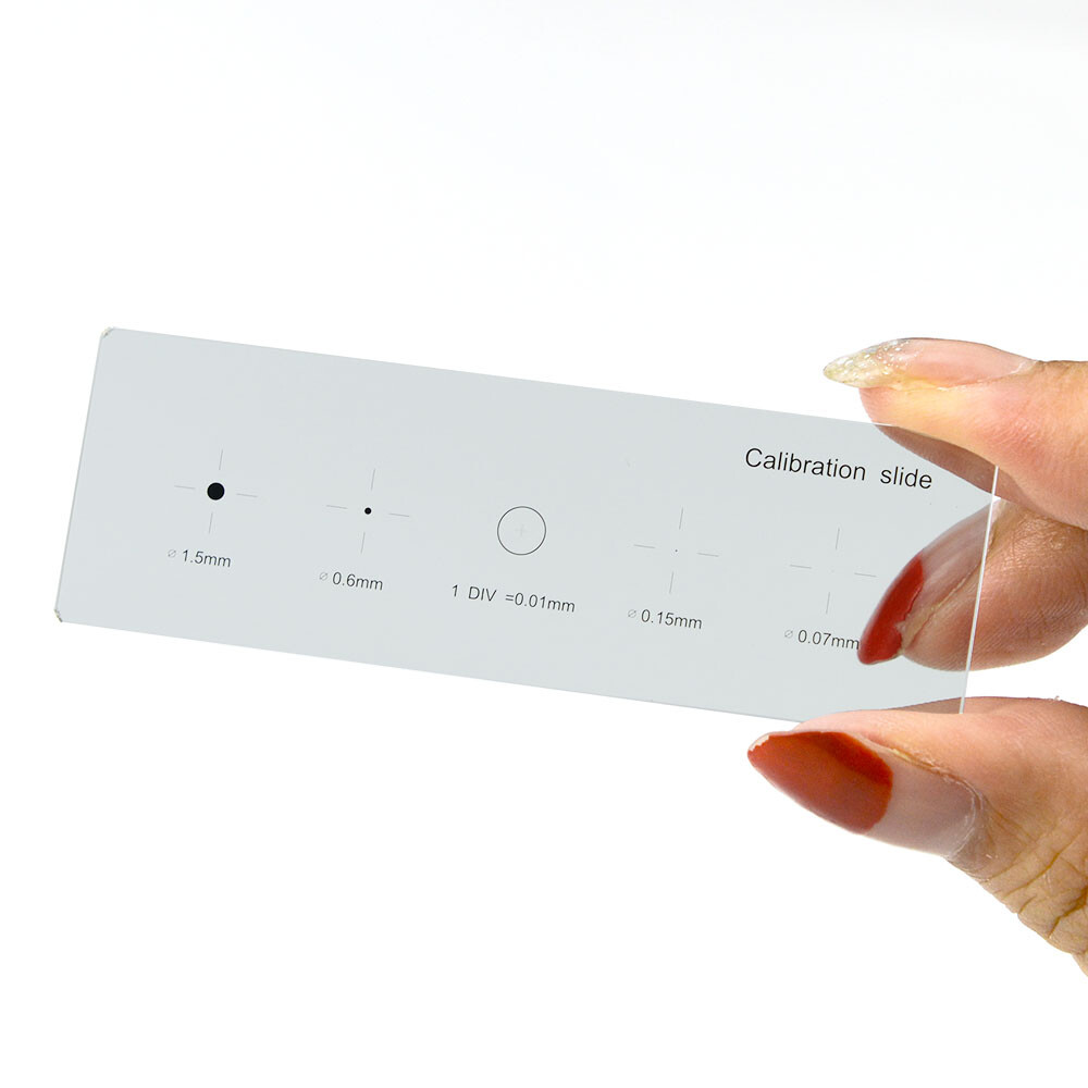 0.01mm Advanced Calibration Slide with 5 Patterns for Microscope Stage or Camera