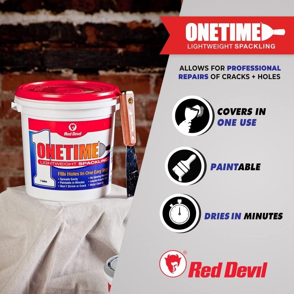 Versatile 1 Quart White Spackling Compound for Quick Wall Repairs - No Sanding