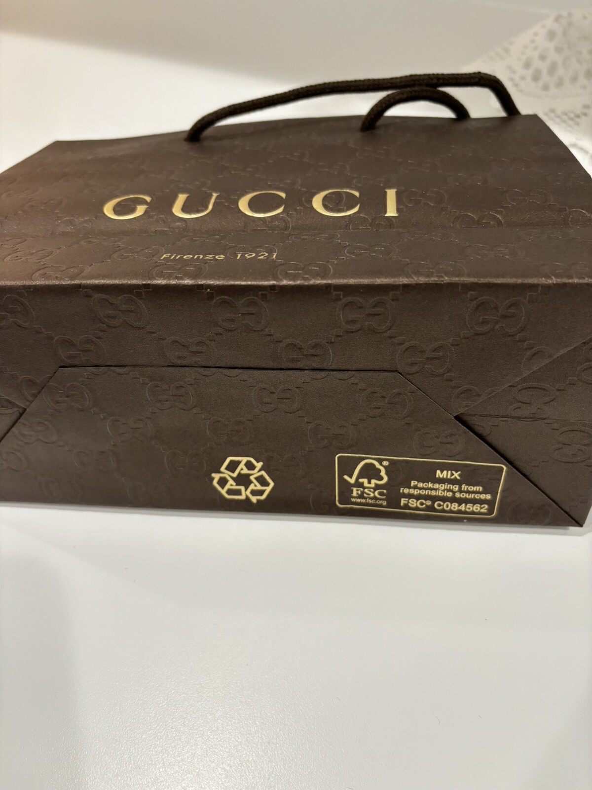 GUCCI Firenze 1921 Paper Bag Shopping Gift Brand NEW Wrapped 9” X 6.5 X 3.5”