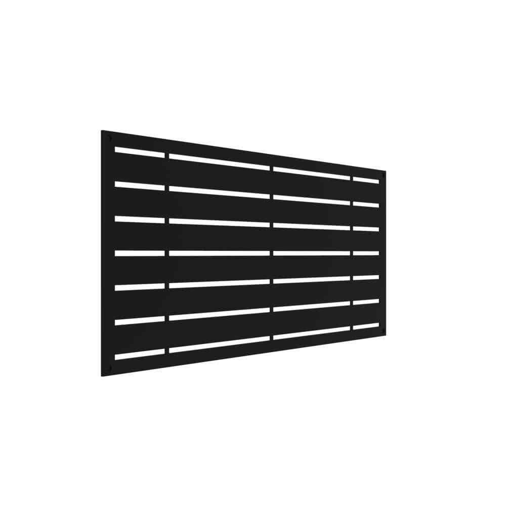 2 Ft. X 4 Ft. Boardwalk Black Polypropylene Decorative Screen Panel