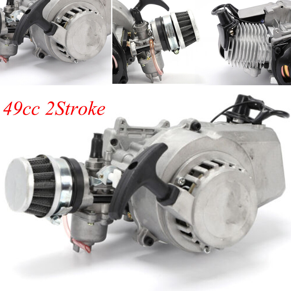 49cc 2 Stroke Engine Motor, Pull Start Mini Gas Engine Starter Motor 1.3HP for P