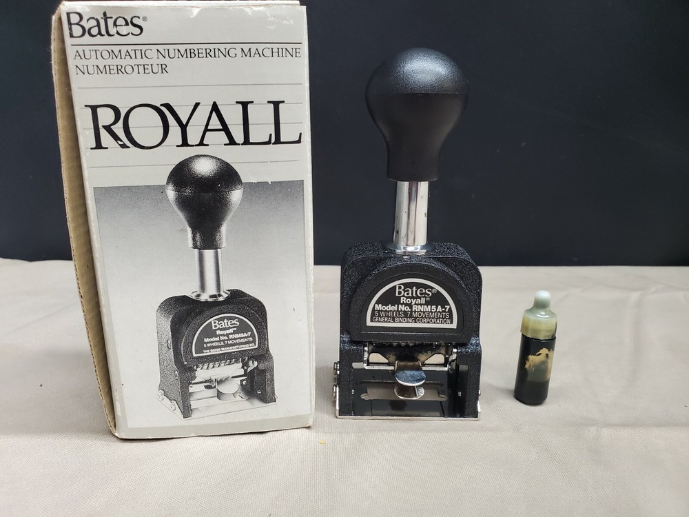 Bates Royall Automatic Numbering Machine Model : RNM5A-7
