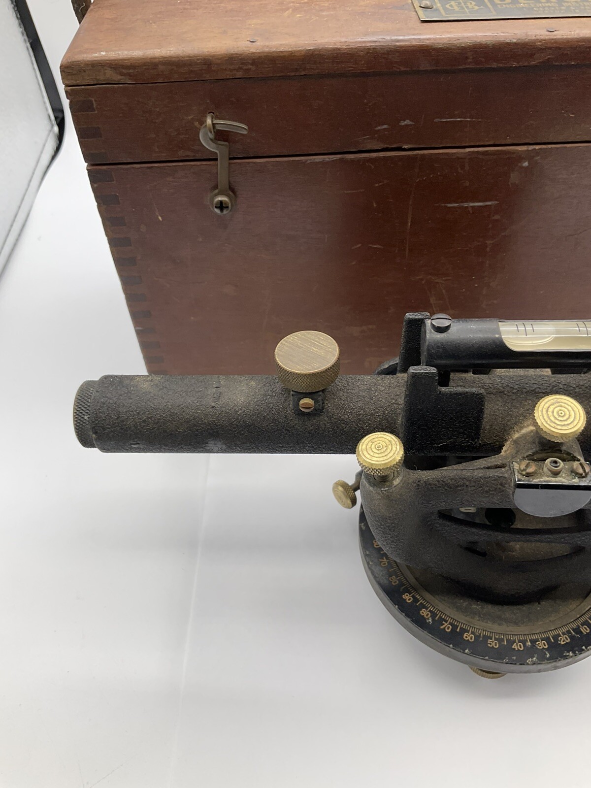 Vintage Berger Engineering Instruments Surveying Transit & Wood Box