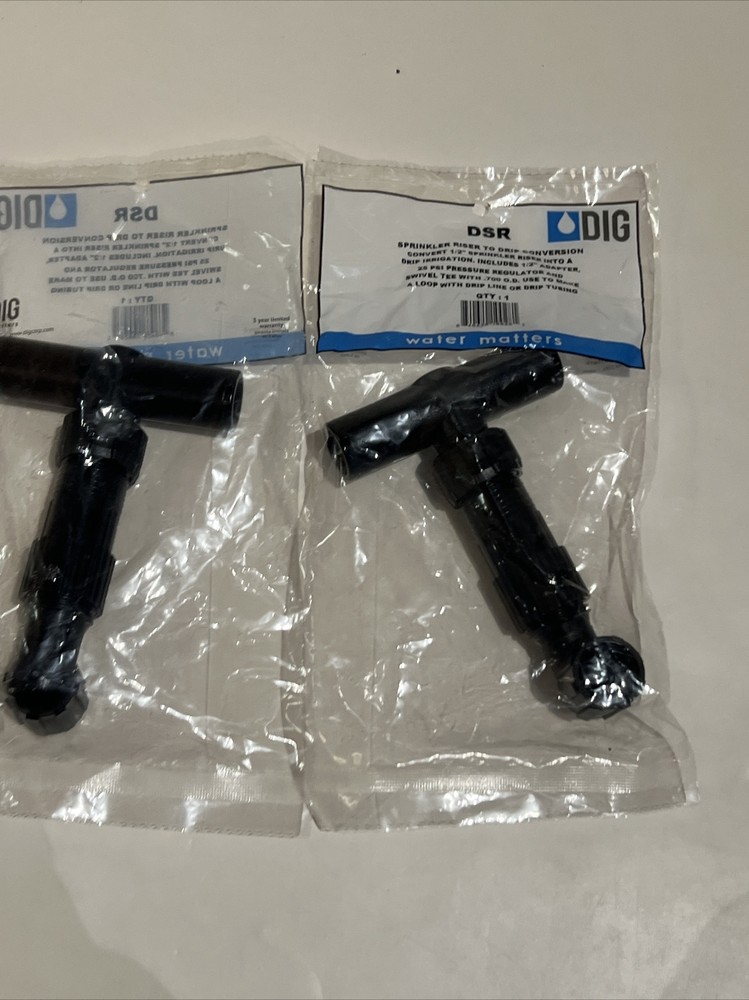 (2) DIG sprinkler riser to drip conversion convert 1/2” sprinkler riser …..