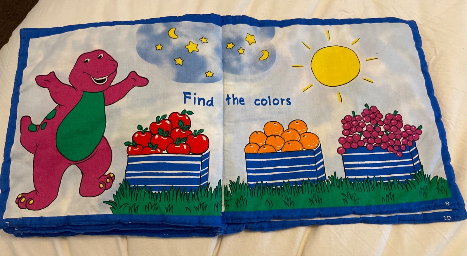 Barney Book of Colors Rainbow Fabric Book Cotton