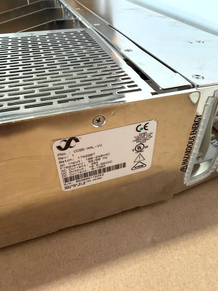 Eltek Valere CC9S-ANL-VV Compact C-Shelf System, Power Supply Rectifier Chassis