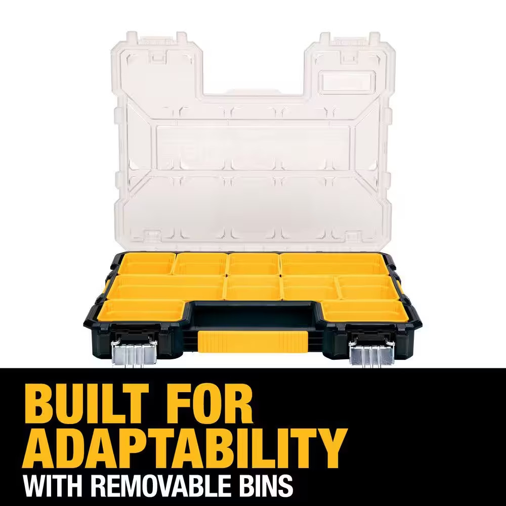 DEWALT 10-Compartment Shallow Pro Small Parts Organizer Stackable Heavy Duty NEW