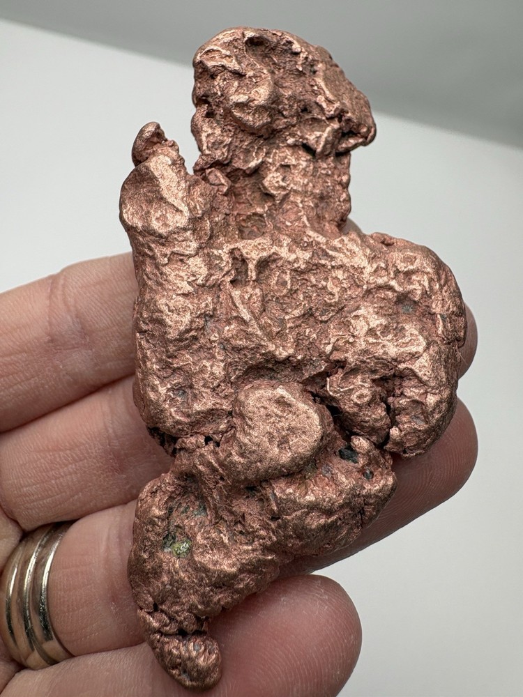 Pure Native Michigan Solid Copper Nugget Specimen Keweenaw Peninsula Mineral