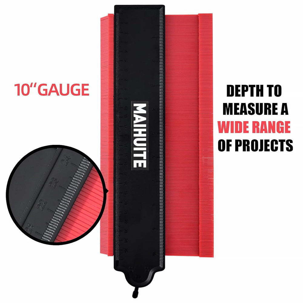 10" Contour Duplication Gauge，Adjustable Lock ，Precisely Copy Irregular Shape...