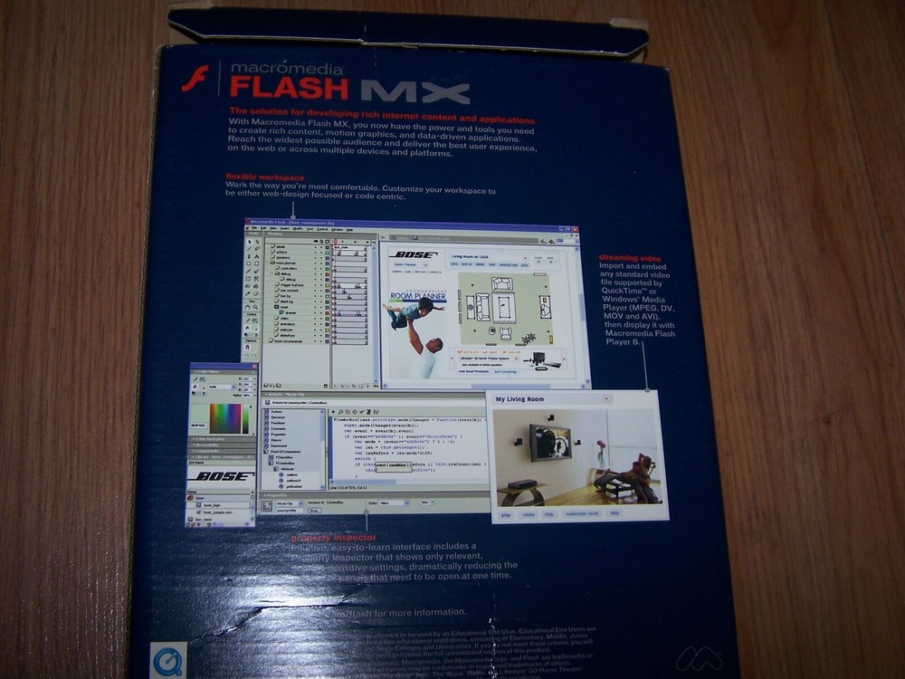 Macromedia Flash MX Macintosh Education Version SOLD AS IS