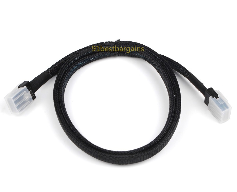 2x Mini SAS SFF8087 to SFF8087 Cable Breakout Data Splitter Internal Cable 100cm