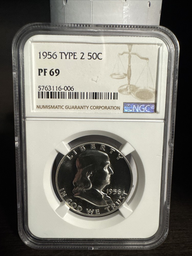 1956 Type 2 Silver Franklin Half Dollar (NGC PF 69)