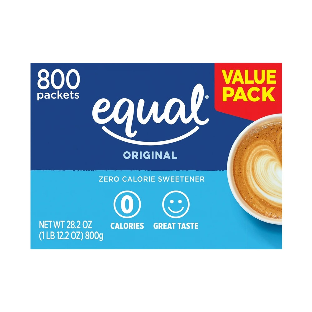 EQUAL Zero Calorie Sweetener, Sugar Substitute, 800 Packets