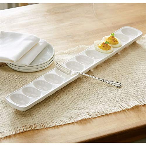 Mud Pie Deviled Egg Tray Set, White