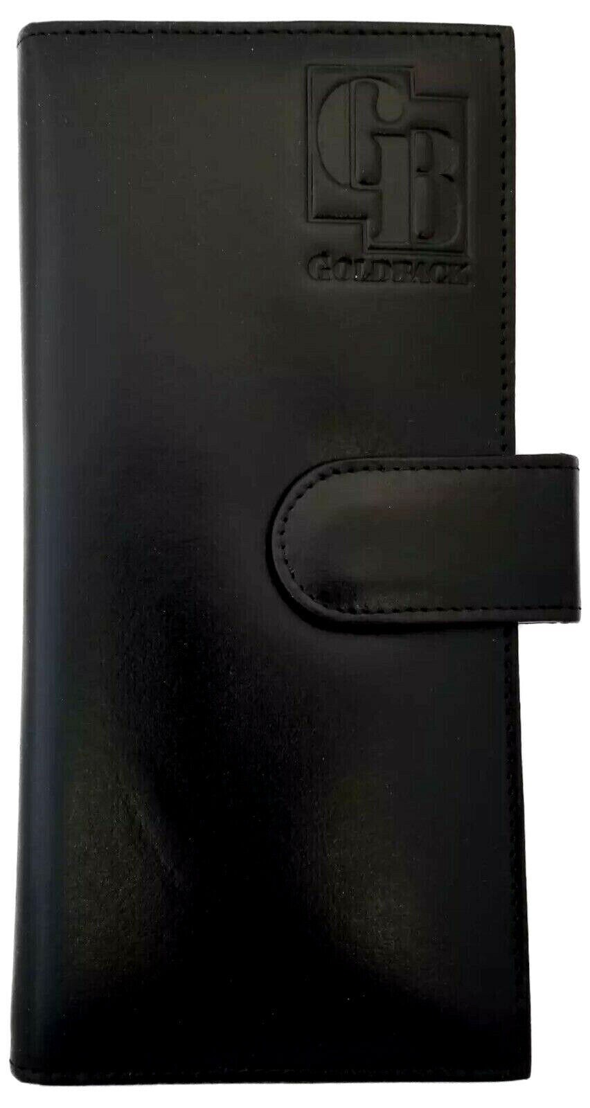 GOLDBACK BLACK LEATHER WALLET - HOLDS 1,5,10,25,50 GOLDBACK GOLD NOTES BACKORDE