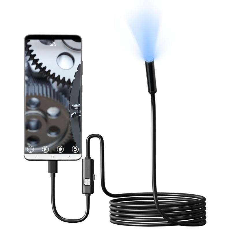 USBC Waterproof Endoscope Camera Inspection Phone Endoscope Borescope Camera